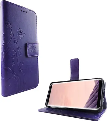 Produktbild von Schutz Hülle Blumen für Handy Samsung Galaxy S8 Violett