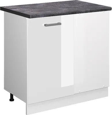 Immagine prodotto di Mobile ad angolo cucina Vicco R-Line Bianco lucido 86 cm , PL Antracite, Model 45995