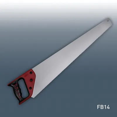 Produktbild von Spezialsäge FB14 für Duropolymer & Polyurethan Profile, gehärtetes Sägeblatt, ergonomischer Griff, 68x14x2,7 cm