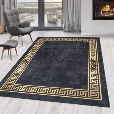 Produktbild von Fiesta Altin protišmykový koberec plochý tkaný obdĺžnikový 200x290cm čierny