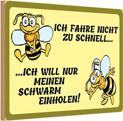 Produktbild von vianmo Holzschild 20x30 cm ich fahre nicht zu schnell Dekoration