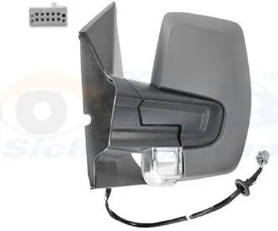 Produktbild von VAN WEZEL 1989817 Außenspiegel Seitenspiegel Links für FORD Transit Custom V362 Kastenwagen (FY, FZ) Konvex Beheizt Grundiert