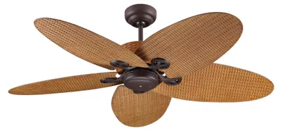 Obrázek produktu pro Stropní ventilátor s nástěnným vypínačem Fijian II Brown 132 cm