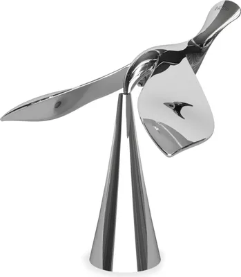 Imagen del producto de Abrebotellas Umbra "Tipsy", diseño de pájaro, para abrir cápsulas, accesorio para bar, con base, metal con acabado cromado, 1013387-158