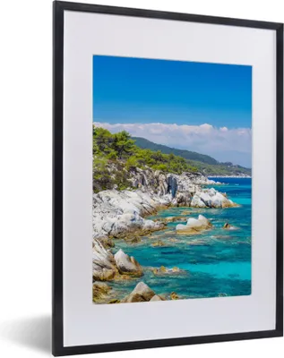 Produktbild von MuchoWow® Gerahmtes Poster Meer - Sommer - Tropisch 30x40 cm - Poster mit Schwarzem Bilderrahmen Wandposter Rahmen Foto Bilder - Wandposter Schlafzimmer