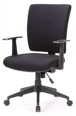 Produktbild von Bürostuhl Dlom, Chefsessel mit Armlehnen, Ergonomischer Bürositz, 61x65h98/108 cm, Schwarz