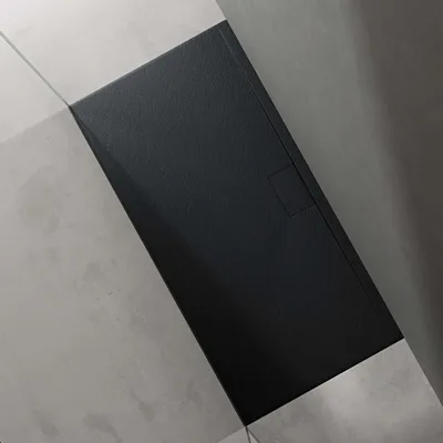 Immagine prodotto di doporro Piatto Doccia Rettangolare 80x160 cm in Resina Minerale Antracite Effetto Pietra, Ultrasottile H 3 cm Antiscivolo šC Geoma07