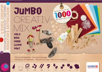 Obrázek produktu pro Jumbo kreativní sada - dřevo 1000 ks
