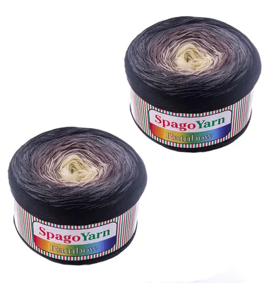 2 x 250g Farbverlaufsgarn Rainbow 02