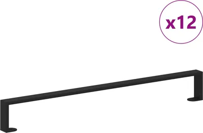 Zdjęcie produktu dla Nóżki meblowe 12 pcs Czarny 796 x 40,5 x 100 mm Żelazo