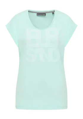 Produktbild von Elbsand Eldis Damen T-Shirt, Rundhalsausschnitt, normal geschnitten, MINT, GR. M