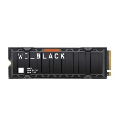 Zdjęcie produktu dla Western Digital WD_BLACK SN850 NVMe SSD 500 GB, M.2 2280 / M-Key / PCIe 4.0 x4, radiator, sprzedaż detaliczna