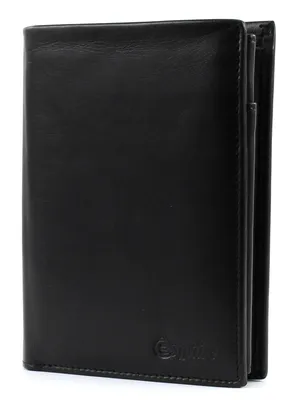 Image de Esquire Leder Geldbörse New Silk Wallet High with Flap Black schwarz