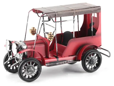 Klassisches Auto-Miniaturmodell, Vintage-Design, 19 cm, rot
