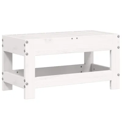 Produktbild von vidaXL Gartenhocker Weiß 62x30x32 cm Massivholz Kiefer