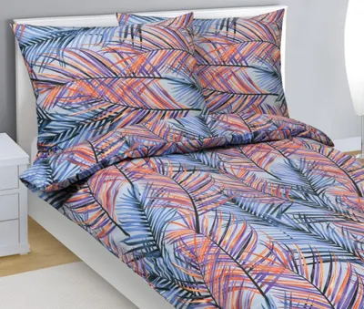 Obrázek produktu pro Bavlněné povlečení - Modrá,oranžová,fialová - 140x200, 70x90