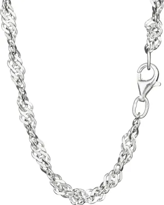 Produktbild von Collier 55cm Doppel Panzerkette 925 Silber gedreht Halskette Breite 3,5mm 6904