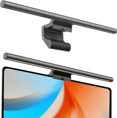 Zdjęcie produktu dla Lampa do monitora – lampa komputerowa, lampka biurkowa – zapewniająca komfort dla oczu, idealna do pracy – regulowana temperatura barwowa – 40 cm – czarna