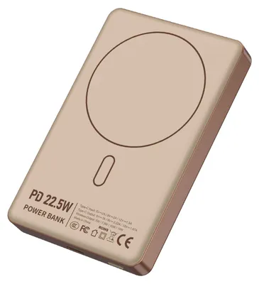 Zdjęcie produktu dla Powerbank Zimilo, zewnętrzna bateria z szybkim ładowaniem przez USB-C, dodatkowa bateria z wyświetlaczem LED, przenośna ładowarka do smartfonów, kolor złoty