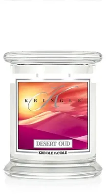 Immagine prodotto di Kringle Candle, candela profumata in barattolo, formato medio, fragranza "Desert Oud"