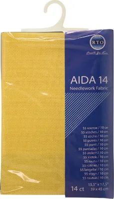 Produktbild von RTO Aida Zuschnitt, 14ct, gelb, 39x45cm