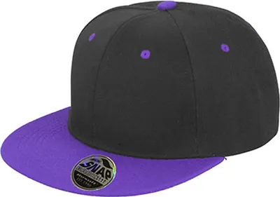 Produktbild von Result Headwear RC082X | Bronx Dual Colour Cap / Kappe / Mütze / Hut - Farbe: Black/Purple - Größe: One Size