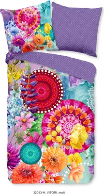 Produktbild von HIP Bettwäsche "Vitori" mit Mandalas und Blumen - Multi - 135 X 200 cm  - 100% Baumwolle / Satin