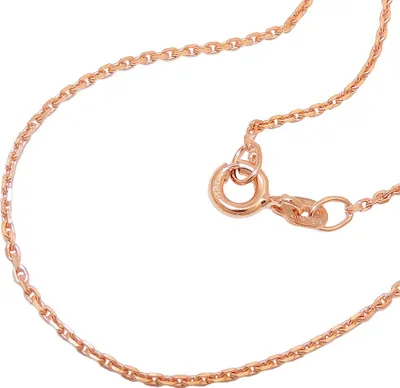 Produktbild von 1,1mm Ankerkette Kette Halskette Collier aus 585 Gold Rotgold 45cm Damen