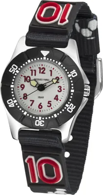 Produktbild von JACQUES FAREL KWD5000 Fußball Uhr Junge Kinderuhr Textil schwarz