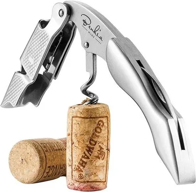 Image de Couteau sommelier en acier inoxydable - tire-bouchon avec couteau à film - 1 pièce - Argent