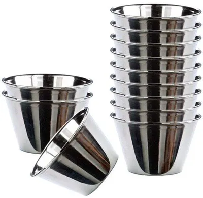 Image de Pièces détachées pour bol de cuisson - Acier inoxydable - Lot de 12 - 8 cm