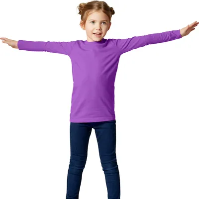Produktbild von Langarm-Shirt Kinder - lila, 116 (5-7 Jahre)