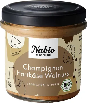Produktbild von Streichen Dippen - Champignon Hartkäse Walnuss 135g