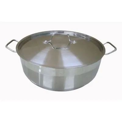 Obrázek produktu pro Hrnec, 36 cm, nerezová ocel, s víkem, vhodný pro indukční vaření, BAUMALU Gastronomie