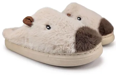 Produktbild von Damen Wasserschwein Hausschuhe Gefüttert Capybara Slippers in Beige Foril Gr.38/39