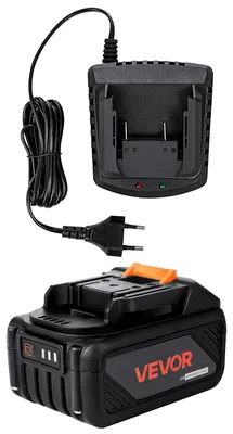 Productafbeelding van VEVOR 20V draagbare accu en oplader combinatie, 4,0 Ah lithium-ion accu, verlengde gebruiksduur, compatibel met diverse gereedschapsmerken, geschikt voor vervanging en snel opladen