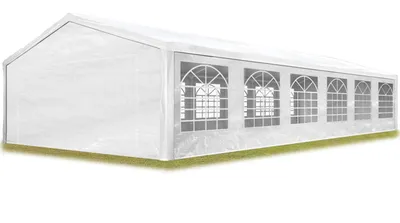 Produktbild von TOOLPORT Partyzelt Pavillon 6x12 m in weiß PE Plane 350 N Wasserdicht UV Schutz Festzelt Gartenzelt