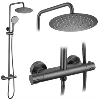 Image de Ensemble De Douche Rea Lungo + Termostat Titane