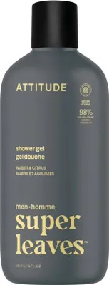Produktbild von Attitude Men Showergel Amber & Citrus (415 ml)
