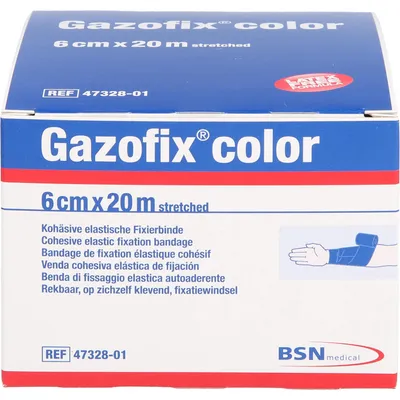 Produktbild von Gazofix color kohäsive Fixierbinde blau 20m x 6cm, 1 St BIN