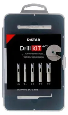 DISTAR Diamantbohrerset Drillkit 6-12 mm, 5-teilig
