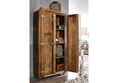 Produktbild von MASSIVMOEBEL24 Schrank Altholz 90x38x175 mehrfarbig lackiert FREEZY #38