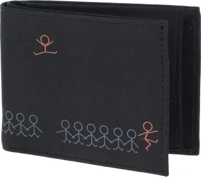 Produktbild von oxmox Geldbörse New Cryptan RFID Protect Pocketbörse Jumping Jack Print Grey Black schwarz
