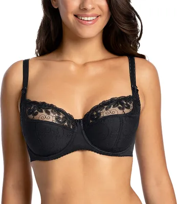 Produktbild von Gaia Dame BH Schalen Träger Schleife Netz 899 Goldie, Schwarz 2 , 80H