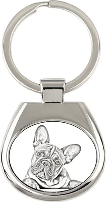 Produktbild von Französische Bulldogge - Schlüsselanhänger mit Hund, Anhänger mit Aufdruck, personalisierter Anhänger der Marke Art-Dog