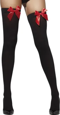 Produktbild von Fever - Halterlose Strümpfe für Damen SM2407 (Einheitsgröße) (Schwarz/Rot)
