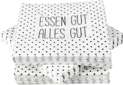 Produktbild von Servietten 33x33cm, 1/4 Falz, 3-lagig, 20er Pack - Essen gut, alles gut