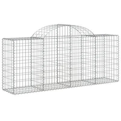 Produktbild von "SALE 2026"Gabione - Garten-Pflanzgefäß - Pflanzkorb - mit Hochbogen 200x50x80/100 cm Verzinktes Eisen - Beete Einfacher Aufbau DE1589585