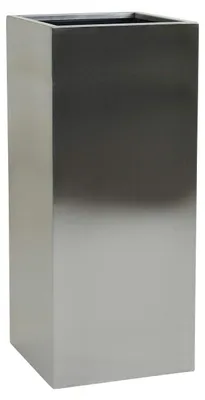 Immagine prodotto di Vaso da fiori BLOCK in acciaio inossidabile spazzolato 40x40x80 cm