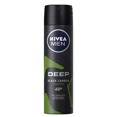 Produktbild von Nivea Deospray Men – Deep Black Carbon Amazonia 150 ml